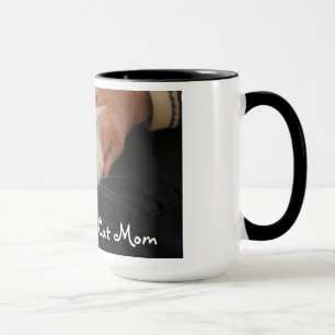 Tasse La meilleure maman du chat du monde - chat blanc