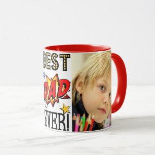 Tasse La meilleure photo de coutume de super héros de