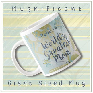 Tasse La mère la plus grande du monde Mixte Média Floral