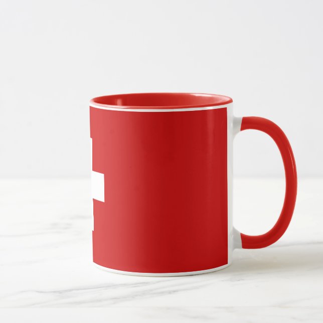 Tasse La qualité du drapeau suisse (Droite)