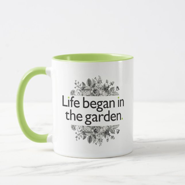 Tasse La vie a commencé dans le jardin (Gauche)