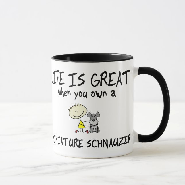 Tasse La vie est grand Schnauzer miniature (Droite)