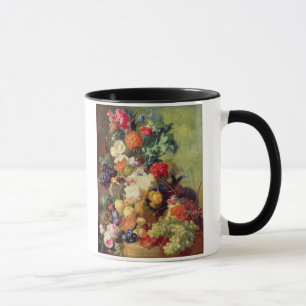 Tasse La vie toujours avec les fleurs et le fruit