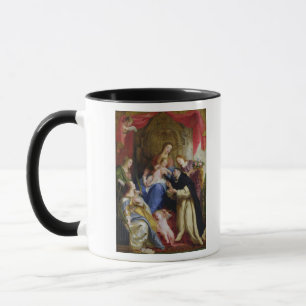 Tasse La Vierge offrant le chapelet