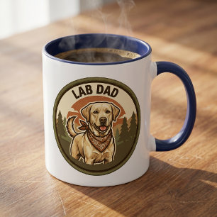 Tasse Lab Dad Café Cadeau pour Papa Labrador V