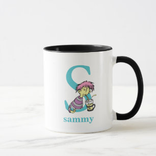 Tasse L'ABC du Dr Seuss : Lettre S - Bleu Ajoutez votr