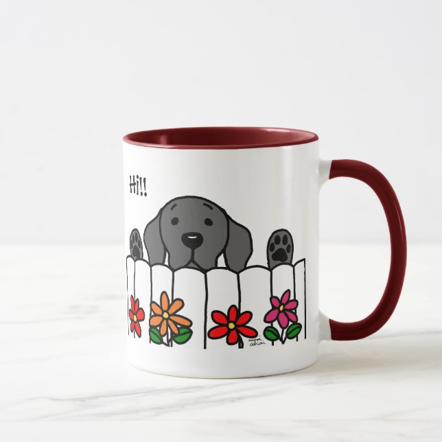 Tasse Labrador noir vous observant (Droite)