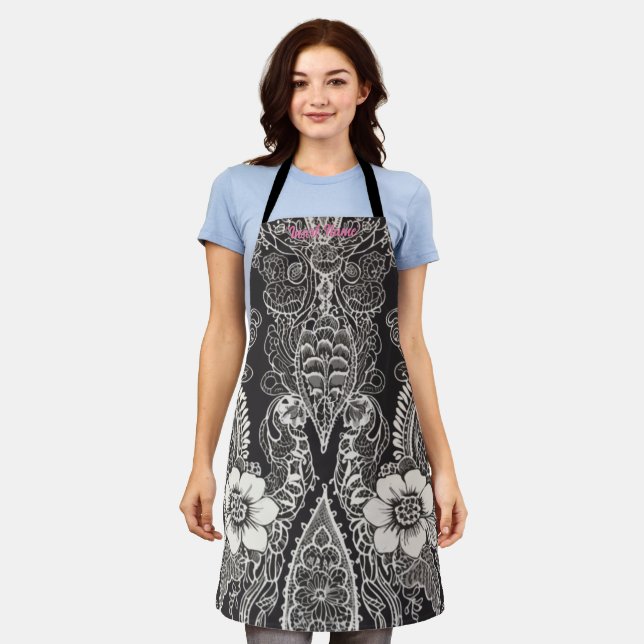 Tasse Lace Floral Harmony Schürze (Getragen)