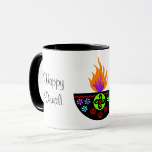 Tasse Lampe colorée Diya de Diwali