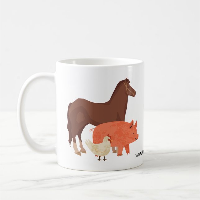 Tasse landwirtschaftlicher Nutztiere (Links)