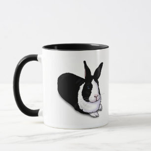 Tasse Lapin noir et blanc