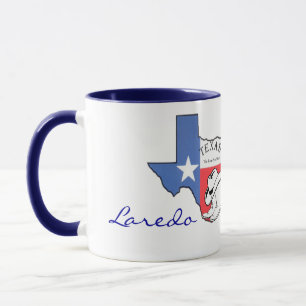 Tasse Laredo, Texas Carte de l'État avec Étoile, Bottes,