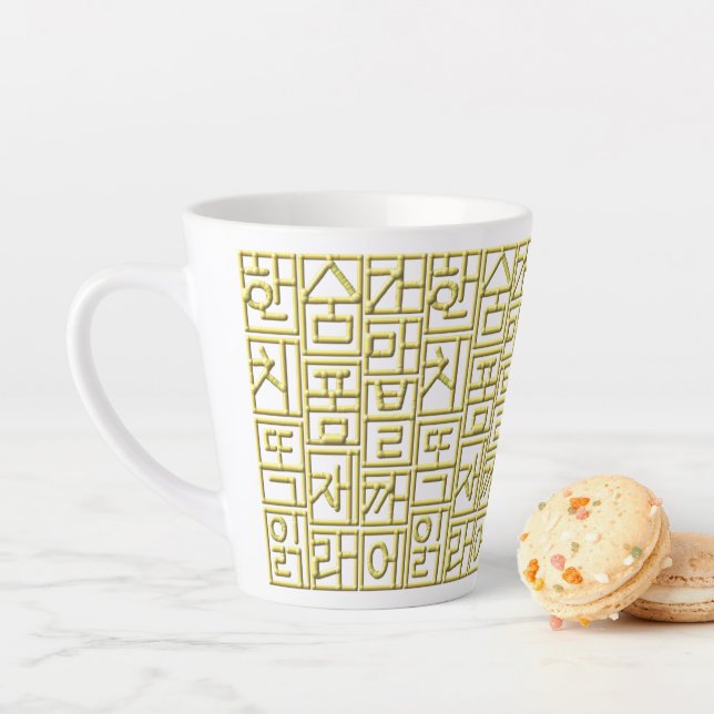TASSE LATTE ハングル金色 (En situation)