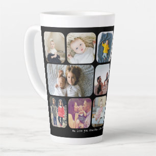 Tasse Latte 13 photos et texte personnalisés