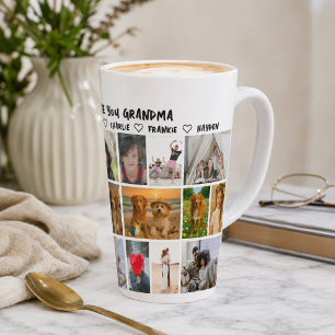 Tasse Latte 18 collage photo et texte personnalisé cadeau phot