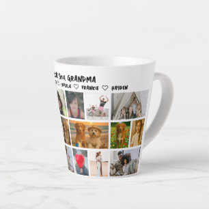 Tasse Latte 18 collage photo et texte personnalisé cadeau phot