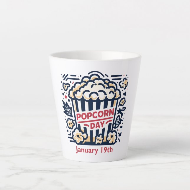 Tasse Latte 19 janvier - Fête du maïs soufflé (Devant)