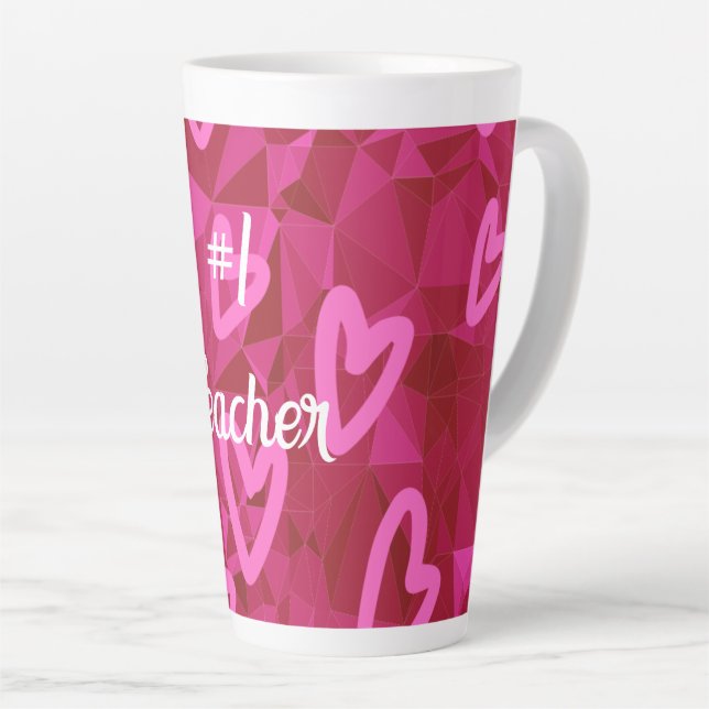 Tasse Latte #1 Musique de l'enseignant (Angle droit)