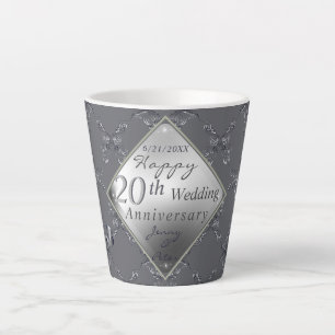 Tasse Latte 20e anniversaire de l'émeraude de platine Latte Mu