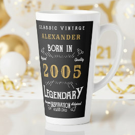 Tasse Latte 21st Birthday 2005 Legendary Retro