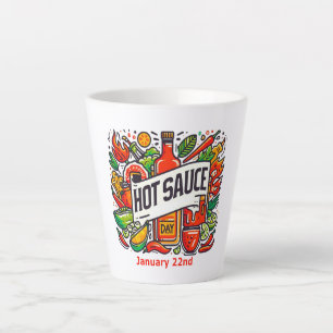 Tasse Latte 22 janvier - Journée de la sauce chaude
