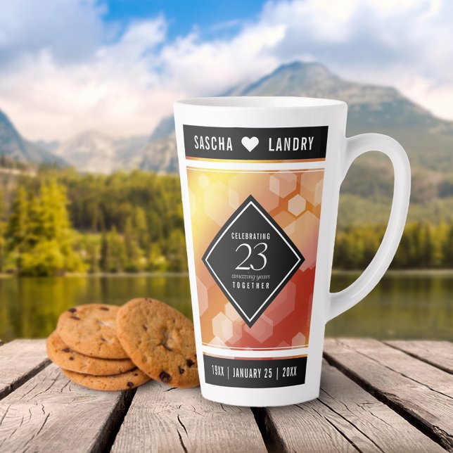 Tasse Latte 23e anniversaire de Mariage de Topaz impérial (Créateur téléchargé)