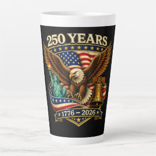 Tasse Latte 250 ans 250e anniversaire américain États-Unis