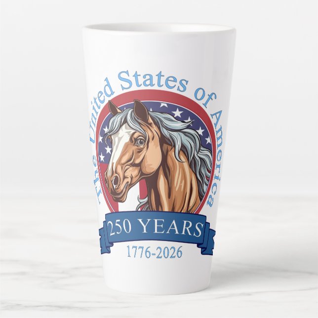 Tasse Latte 250e anniversaire des États-Unis (Devant)