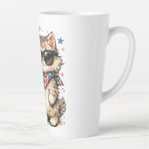 Tasse Latte 250e anniversaire USA Café glacé pour chat patriot