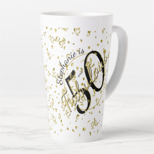 Tasse Latte 50 et fabuleuse fête d'anniversaire Black/Gold Fu