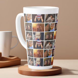 Tasse Latte 6 Collage de photos Famille Photo Modèle Souvenir