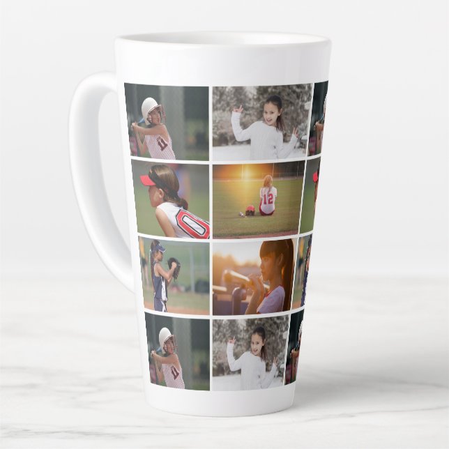 Tasse Latte 6 Motif photo Collage (Angle gauche)