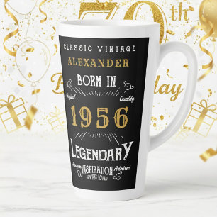 Tasse Latte 70e anniversaire 1956 légendaire Rétro