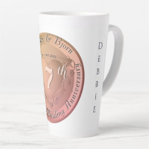 Tasse Latte 7e/22 Mariage Anniversaire Cuivre