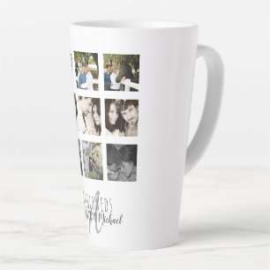 Tasse Latte 8 x PHOTO COLLAGE Newlywed Personalized WEDDING