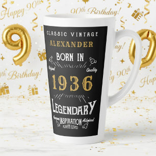 Tasse Latte 90e anniversaire 1936 légendaire Rétro