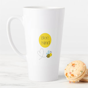 Tasse Latte Abeille mignonne Insecte d'abeille avec Coeur Latt