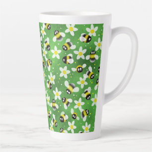 Tasse Latte Abeilles bourdonnantes (Vert bouteille)