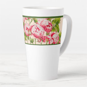 Tasse Latte Abondance rosée sur une grande tôle (B)