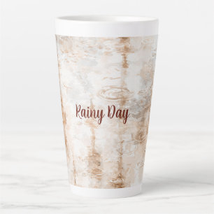Tasse Latte Abstrait Jour Pluvieux