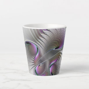 Tasse Latte Abstrait moderne Shy Imaginaire Figure Fractal Art