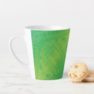 Tasse Latte Acceptation Motif de Shibori jaune bleu