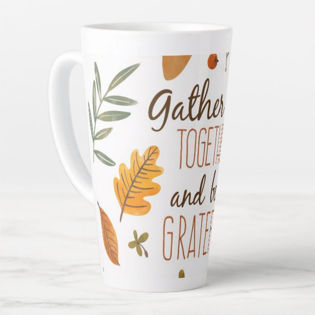 Tasse Latte Action de grâces (Angle gauche)