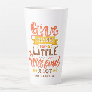 Tasse Latte Action de grâces
