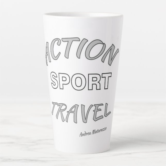 Tasse Latte Action Sport Travel (Devant)