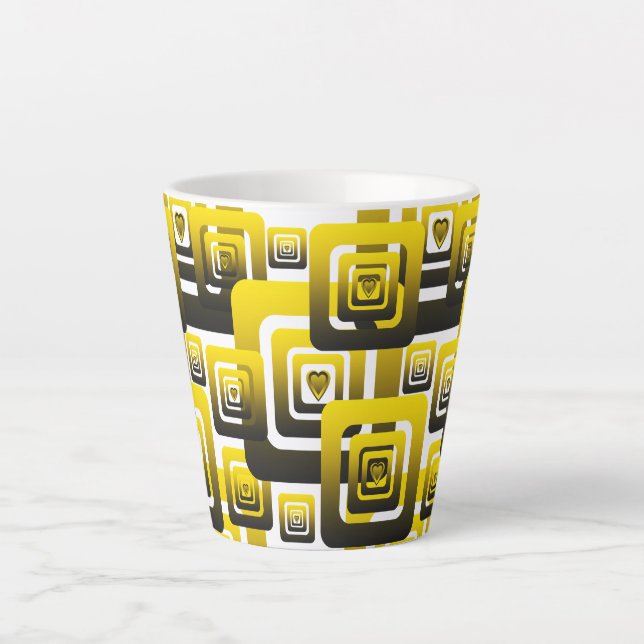 Tasse Latte Activate My Heart Pattern (Devant)