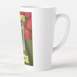 Tasse Latte Affiche de Latte Matcha Fraise – Boisson tendance