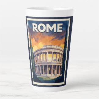 Tasse Latte Affiche de voyage rétro Rome