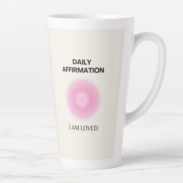 Tasse Latte Affirmation quotidienne, Affirmation positive, Spi (Droite)
