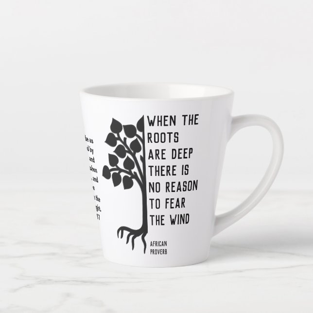 Tasse Latte Africain QUAND LES RACINES SONT PROFONDES (Droite)